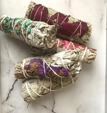 Load image into Gallery viewer, Mini Sage Floral Wrapped Smudge Bundle - Shaun Leon Beauty